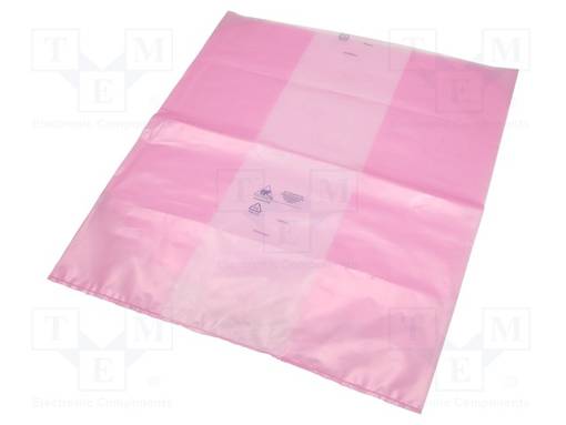 SUOJAPUSSI - ESD - 579X745X196MM - PAKS.: 80UM - POLYETEENI - PINKKI - ESD laukut, foliot - ERS-200196029 - 1