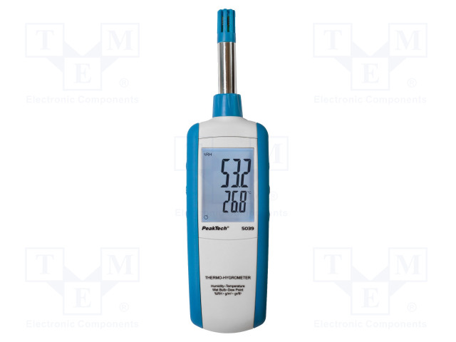 TERMOHYGROMETRIT - LCD - -20÷100°C - 0÷100%RH - TARKK: ±(0,5%+0,1°C) - Kosteusmittarit - PKT-P5039 - 1