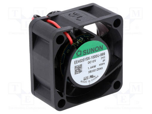 LAITETUULETIN - DC - 12VDC - 40X40X20MM - 18,35M3/H - 27,5DBA - DC 12V tuulettimet - EE40201SX-999 - 1