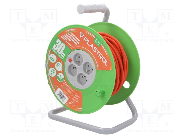 VERKKOJATKOKAAPELI - 3X1,5MM2 PVC - ORANSSI - PISTORAS.MÄÄRÄ: 4 - Jatkojohdot ja -haaroittimet - W-98949 - 1