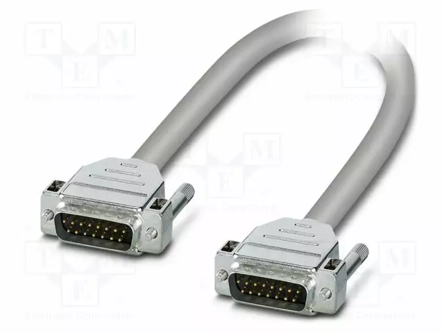 KAAPELI - D-SUB 15PIN PISTOKE,MOLEMMIN PUOLIN - PVC - PIT: 2M - IP54 - Tietokonekaapelit ja -adapterit - 2305619 - 1