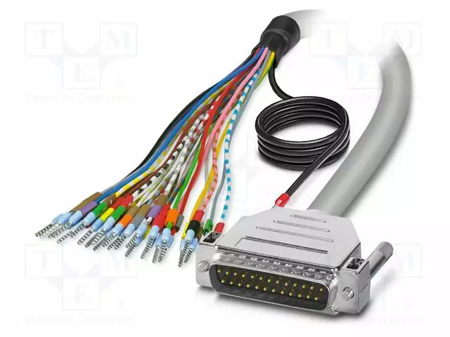 KAAPELI - D-SUB 25PIN PISTOKE,JOHDOT - PVC - PIT: 1M - HARMAA - IP54 - Tietokonekaapelit ja -adapterit - 2926519 - 1