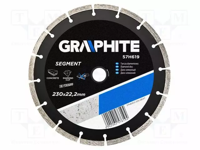 CUTTING DIAMOND WHEEL - Ø: 230MM - DISC THICK: 2.7MM - SEGMENTED - Katkaisu- ja hiomalaikat - 57H619 - 1