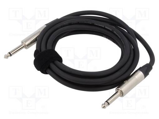 KAAPELI - JACK 6,3 MM 2PIN PISTOKE,MOLEMMIN PUOLIN - 9M - MUSTA - Muut audio-videokaapelit - TAS-NK139 - 1