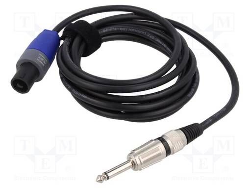 KAAPELI - JACK 6,3 MM 2PIN PISTOKE,SPEAKON NAARAS 2PIN - 9M - PVC - Muut audio-videokaapelit - TAS-NK409 - 1