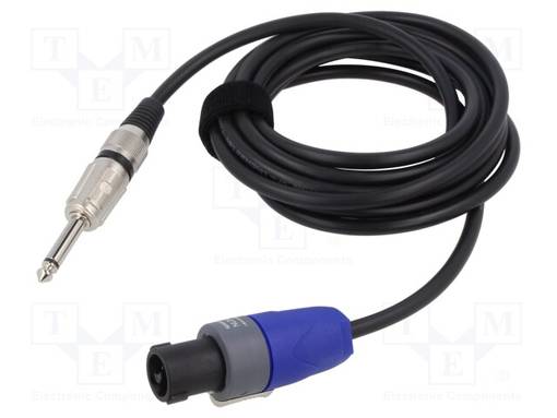 KAAPELI - JACK 6,3 MM 2PIN PISTOKE,SPEAKON NAARAS 2PIN - 9M - 1MM2 - Muut audio-videokaapelit - TAS-TK409 - 1