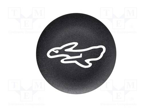 NÄPPÄIMEN LINSSI - 22MM - HARMONY XB4 - NÄPPIMEN VÄRI: MUSTA - Taulukytkimien lisävarusteet - ZBA249 - 1