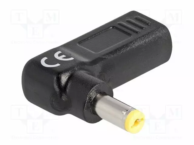 ADAPTERI - USB C RASIA,DC 5,5/1,7 LIITIN - MUSTA - KULMA- 3A - DC virtakaapelit - DELOCK-60009 - 1