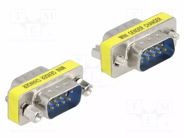 ADAPTERI - D-SUB 9PIN PISTOKE,MOLEMMIN PUOLIN - 1: 1-YHTEYS - Tietokonekaapelit ja -adapterit - DELOCK-65009 - 1