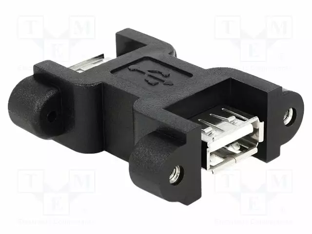 ADAPTERI - USB 2.0 - USB A RASIA,MOLEMMIN PUOLIN - KULLATTU - USB kaapelit ja adapterit - DELOCK-65559 - 1