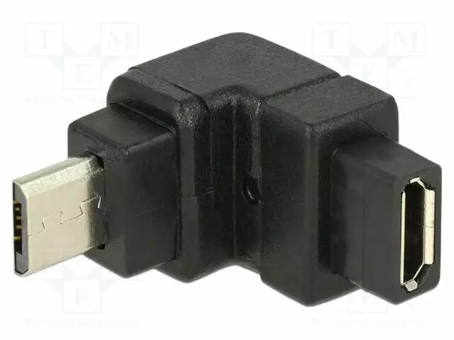 ADAPTERI - USB 2.0 - KULLATTU - LIITTIMEN VÄRI: MUSTA - USB kaapelit ja adapterit - DELOCK-65669 - 1