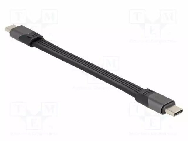 KAAPELI - USB C PISTOKE,MOLEMMIN PUOLIN - 0,15M - MUSTA - 40GBPS - USB kaapelit ja adapterit - DELOCK-80099 - 1