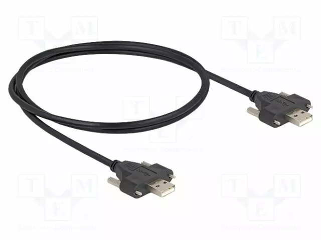KAAPELI - USB 2.0 - USB A PISTOKE,MOLEMMIN PUOLIN - 1M - MUSTA - USB kaapelit ja adapterit - DELOCK-80479 - 1
