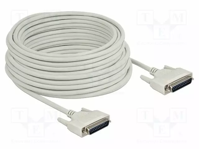 KAAPELI - D-SUB 25PIN PISTOKE,MOLEMMIN PUOLIN - PIT: BEIGE - Tietokonekaapelit ja -adapterit - DELOCK-84539 - 1