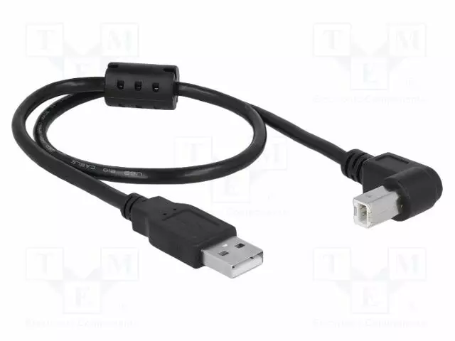 KAAPELI - USB 2.0 - USB A PISTOKE,USB B-PISTOKE 90° YLÄ-/ALA- - USB kaapelit ja adapterit - DELOCK-84809 - 1