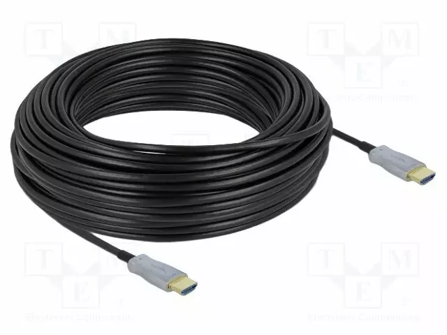 KAAPELI - HDMI-PISTOKE,MOLEMMIN PUOLIN - PIT: MUSTA - HOPEA - HDMI, DVI, DisplayPort johdot - DELOCK-85049 - 1