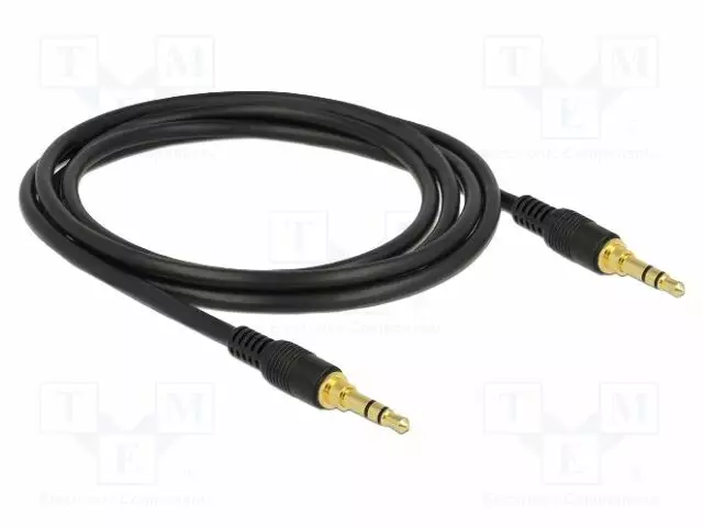 KAAPELI - JACK 3,5MM 3PIN PISTOKE,MOLEMMIN PUOLIN - 2M - MUSTA - Muut audio-videokaapelit - DELOCK-85549 - 1