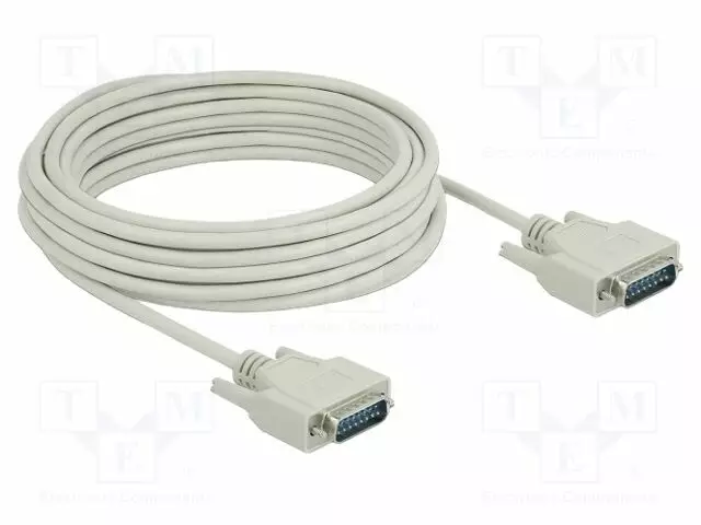 KAAPELI - D-SUB 15PIN PISTOKE,MOLEMMIN PUOLIN - PIT: BEIGE - Tietokonekaapelit ja -adapterit - DELOCK-85979 - 1