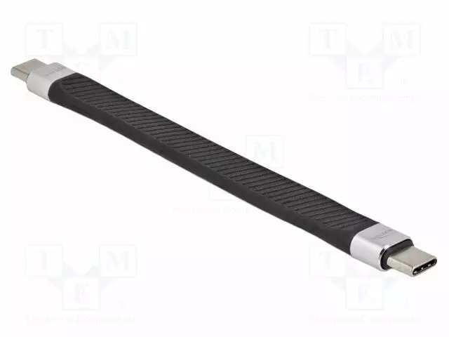 KAAPELI - USB C PISTOKE,MOLEMMIN PUOLIN - 0,13M - MUSTA - 10GBPS - 5A - USB kaapelit ja adapterit - DELOCK-86939 - 1