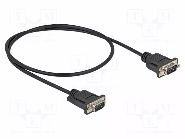 KAAPELI - D-SUB 9PIN PISTOKE,MOLEMMIN PUOLIN - PVC - PIT: 0,5M - Tietokonekaapelit ja -adapterit - DELOCK-87839 - 1