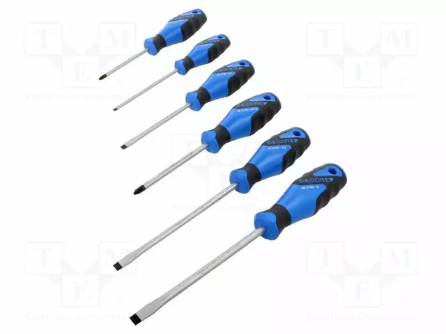 SCREWDRIVER: UNIVERSAL-SET - PHILLIPS,SLOT - 6PCS. - Ruuvimeisselit ja sarjat - GEDORE-1482319 - 1
