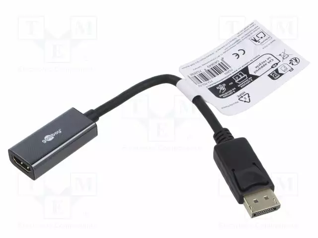 ADAPTERI - DISPLAYPORT-PISTOKE,HDMI-PISTORASIA - 4K,UHD 2160P - HDMI, DVI, DisplayPort johdot - GOOBAY-75269 - 1