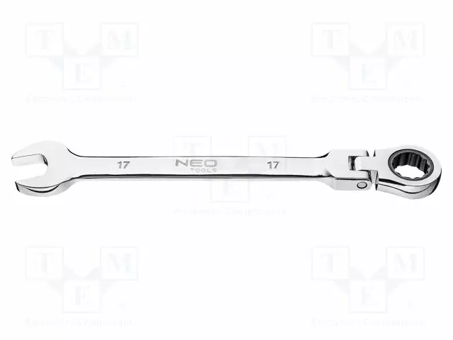 WRENCH: COMBINATION SPANNER - RATTLE,WITH JOINT - 17MM - L: 230MM - Vääntötyökalut ja kiintolenkit - NEO-09-059 - 1