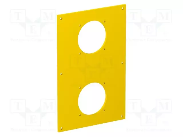 ASENNUSLEVY - W: 104,5MM - L: 159,5MM - KELTAINEN - REIÄLLINEN - Koteloiden lisätarvikkeet - OBO-6109879 - 1