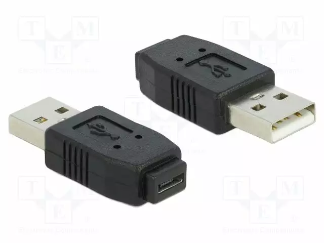 ADAPTERI - USB 2.0 - LIITTIMEN VÄRI: MUSTA - USB kaapelit ja adapterit - DELOCK-65029 - 1