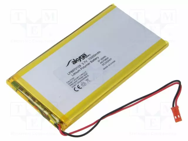 AKKU: LI-PO - 3,7V - 10000MAH - JOHDOT,JST SYP-02T-1 LIITOS - Akut - AKY-LP8970129 - 1