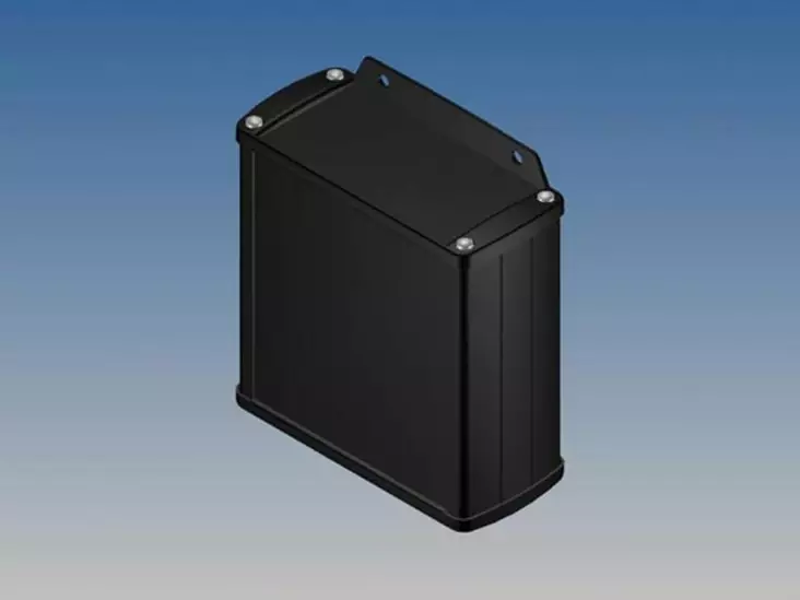 ALUMINIUM HOUSING - BLACK - 110 x 105.9 x 45.8 mm - with flange - Kotelot - G-sarja - TK31-E9 - 1