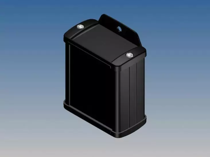 ALUMINIUM HOUSING - BLACK - 70 x 59.9 x 30.9 mm - with flange - Kotelot - G-sarja - TK11-E9 - 1