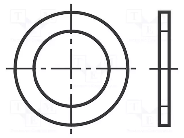 ALUSLEVY - PYÖREÄ - M12 - D=15,5MM - FIIBERI - DIN 7603A - BN 449 - Aluslevyt ja prikat - B12BN449 - 1