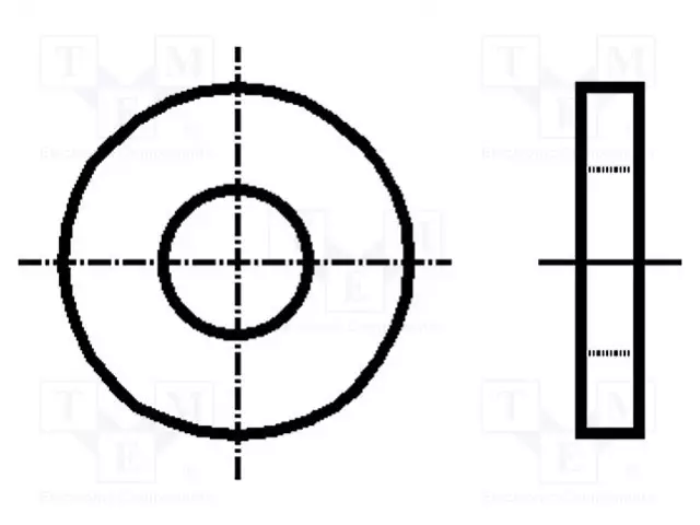 ALUSLEVY - PYÖREÄ - M3 - D=9MM - H=1MM - RUOSTUMATON TERÄS A2 - DIN 7349 - Aluslevyt ja prikat - B3BN13289 - 1