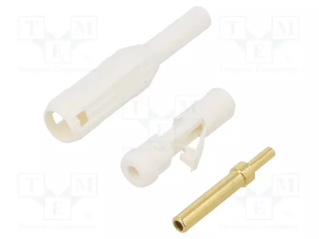 LABORATORY CONNECTOR: 1,5MM BANANA - SOCKET - VALKOINEN - INSULATED - Banaanijatkoliittimet - MS1525-B-29 - 1