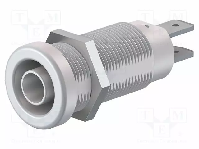 LABORATORY CONNECTOR: 4MM BANANA - SOCKET - 37MM - VALKOINEN - BRASS - 20A - Banaanijatkoliittimet - XEB-1R-29 - 1