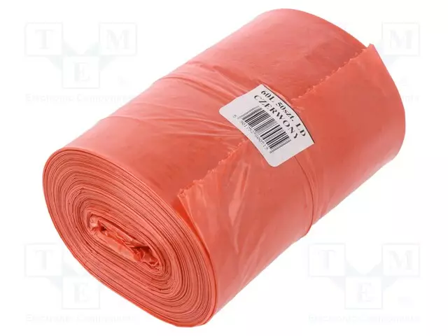 JÄTESÄKIT - POLYETEENI LD - PUNAINEN - 60L - 50KPL - Pakkaaminen ja suojaus - PL.03-02-06219 - 1