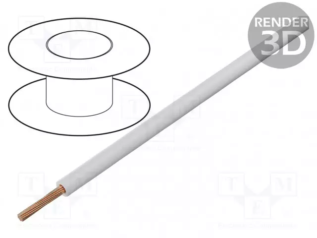 JOHTO - FLEXIVOLT-E/HK - 1X0,5MM2 - CU - PVC - VALKOINEN - 500V - Mittausjohdot - 60.7005-29 - 1