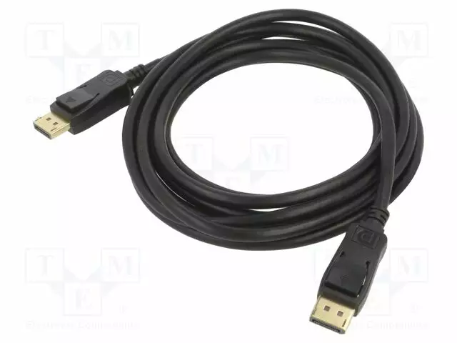 KAAPELI - DISPLAYPORT-PISTOKE,MOLEMMIN PUOLIN - PVC - 3M - MUSTA - HDMI, DVI, DisplayPort johdot - GOOBAY-74779 - 1