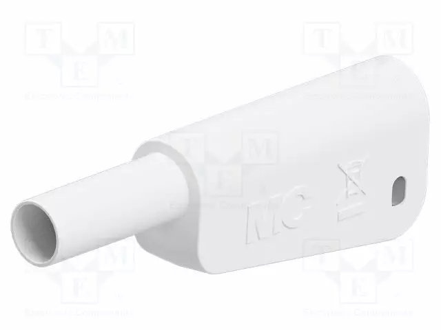 LABORATORY CONNECTOR: 4MM BANANA - 32A - 1KV - VALKOINEN - NICKEL PLATED - Banaaniliittimet 4mm - SLQ-4N-46-29 - 1