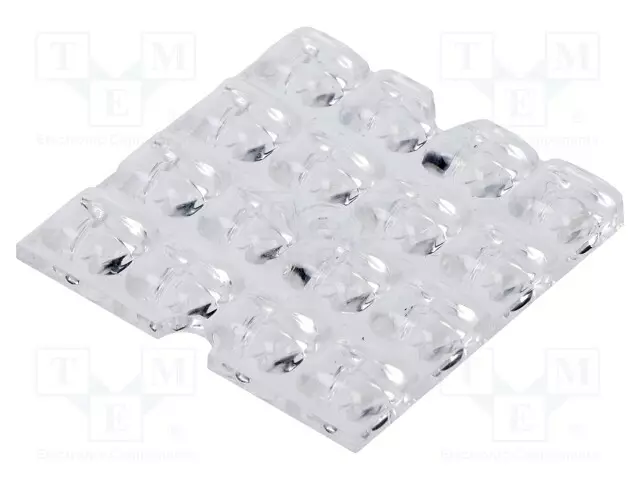 LED-LINSSI - NELIÖMAINEN - PLEXIGLASS PMMA - LÄPINÄKYVÄ - H: 4,4MM - Linssit LEDeille - C16959 - 1