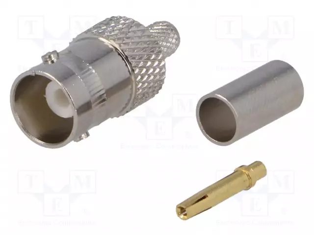 LIITIN: BNC - PISTOKE - NAARAS - SUORA - 50OHM - PURISTUS - RG58 - JOHTOON - BNC liittimet - BNC-109 - 1