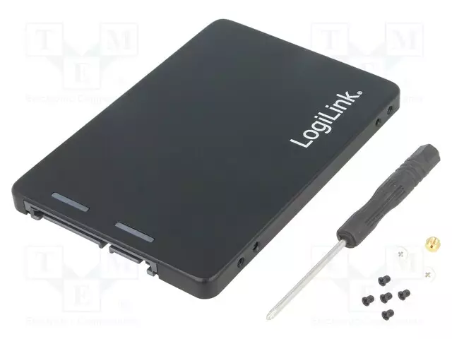 M.2 ADAPTERI SATA: A VARTEN - MUSTA - 100X70X7MM - Tietokonetarvikkeet - muut - AD0019 - 1