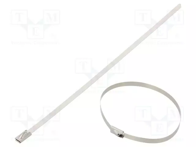 NIPPUSIDE - L: 360MM - W: 7,9MM - RUOSTUMATON TERÄS AISI 304 - 1500N - Metalliset nippusiteet ja kiinnityspanna - BMS3779 - 1