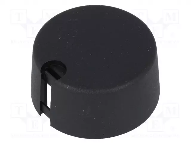 NUPPI - ILMAISINTEN KANSSA - MUOVI - ØAKSELIN: 6MM - Ø31X16MM - MUSTA - Potentiometrien nupit - A1031649 - 1