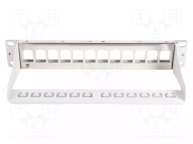 PATCH PANEL - KEYSTONE - RACK - HARMAA - RACK 10" - PORTTIEN LUKU: 12 - Tietokonetarvikkeet - muut - DN-91419 - 1