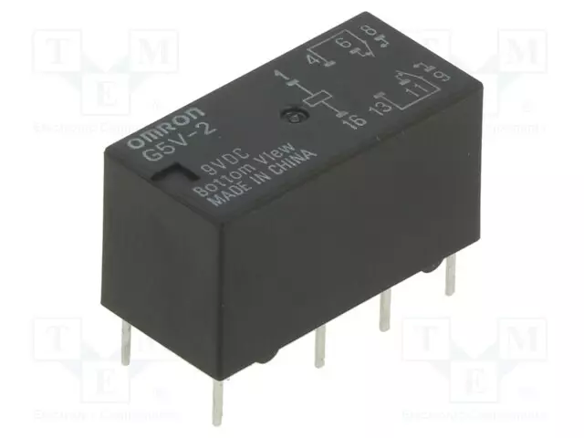 RELE - DPDT - UKELAN: 9VDC - IKOSKETINTEN MAX: 2A - Pienoisreleet - G5V2-9 - 1