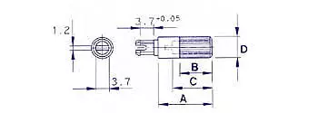 SÄÄTÖAKSELI 39mm / 6mm (MUSTA) - Cermet trimmerit - AXE39 - 1