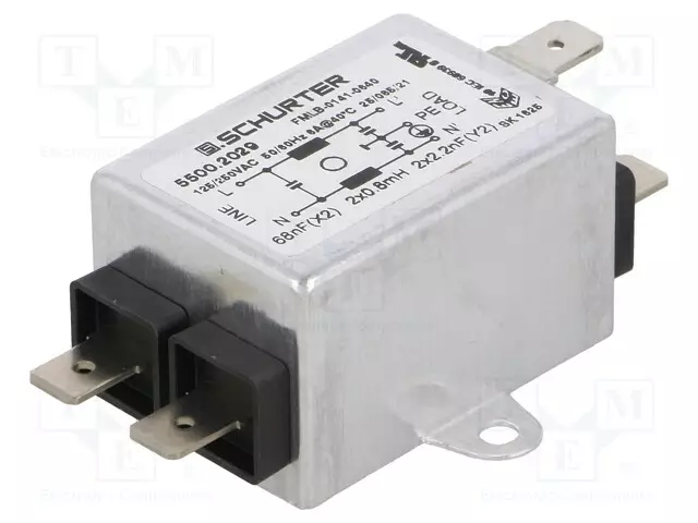 SUODATIN: HÄIRIÖSUOJA-250VAC - CX: 68NF - CY: 2,2NF - 800UH - THT - Häiriönpoistosuotimet - 5500.2029 - 1