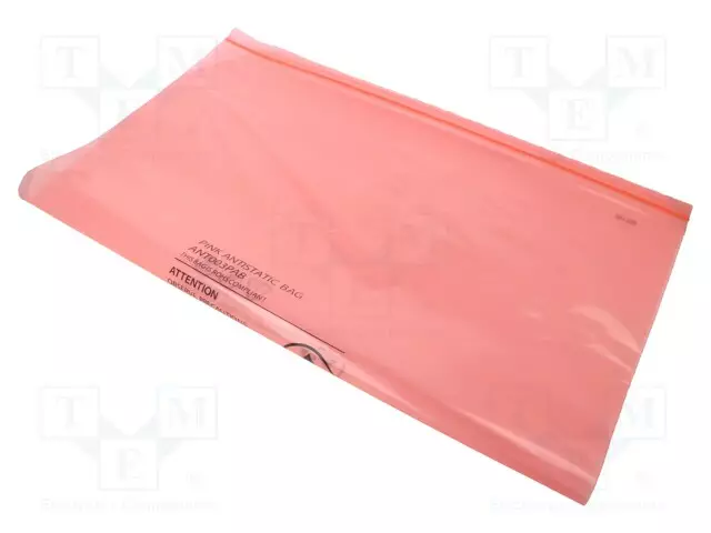 SUOJAPUSSI - ESD - L: 610MM - W: 508MM - PAKS.: 75UM - 100KPL - LDPE - PINKKI - ESD laukut, foliot - ATS-003-0029 - 1